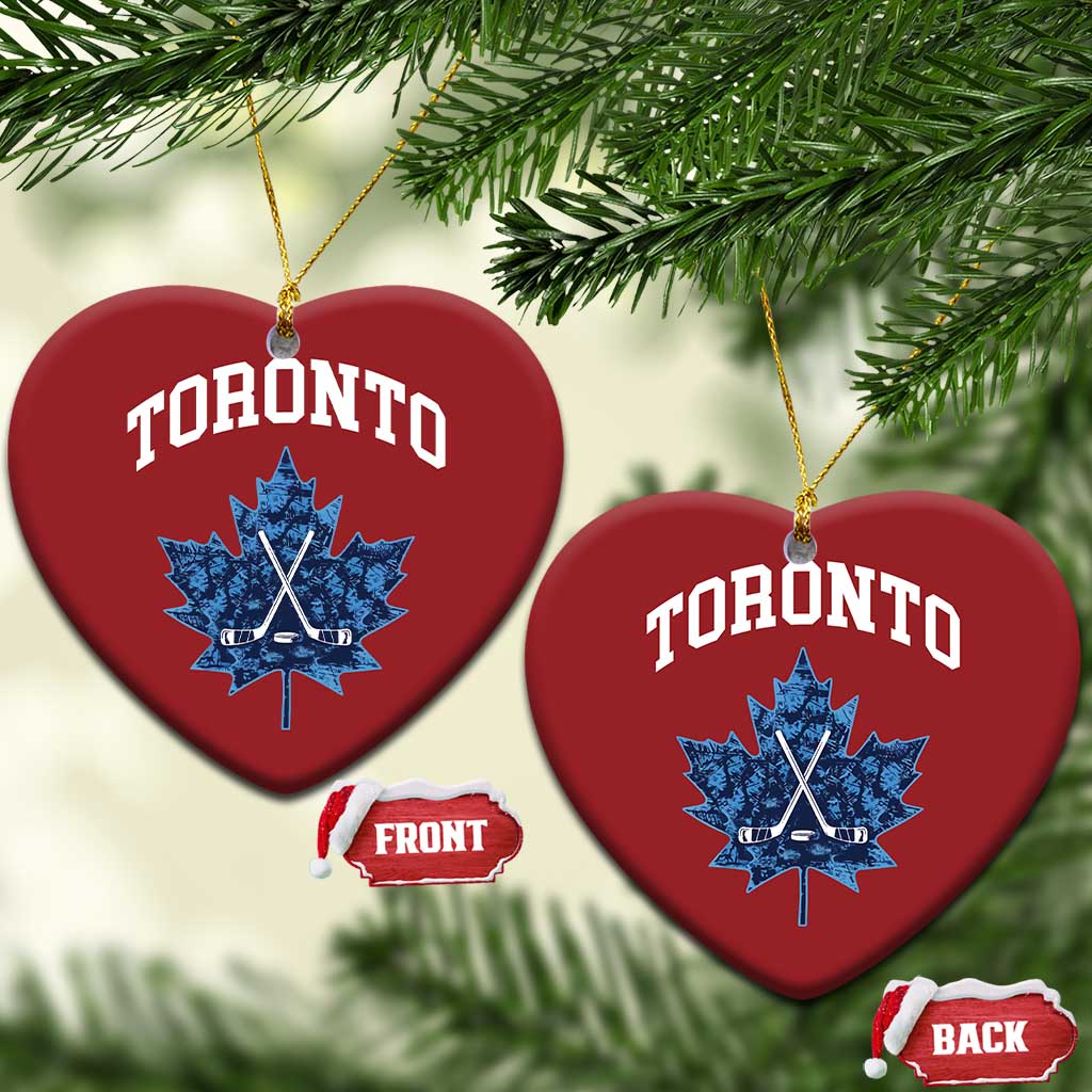 Vintage Canada Hockey Christmas Ornament Maple Leafs TS10 Heart Red Print Your Wear