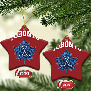 Vintage Canada Hockey Christmas Ornament Maple Leafs TS10 Star Red Print Your Wear