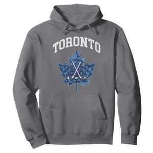 Vintage Canada Hockey Hoodie Maple Leafs TS10 Charcoal Print Your Wear