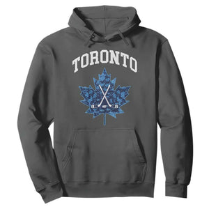 Vintage Canada Hockey Hoodie Maple Leafs TS10 Dark Heather Print Your Wear