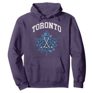 Vintage Canada Hockey Hoodie Maple Leafs TS10 Purple Print Your Wear