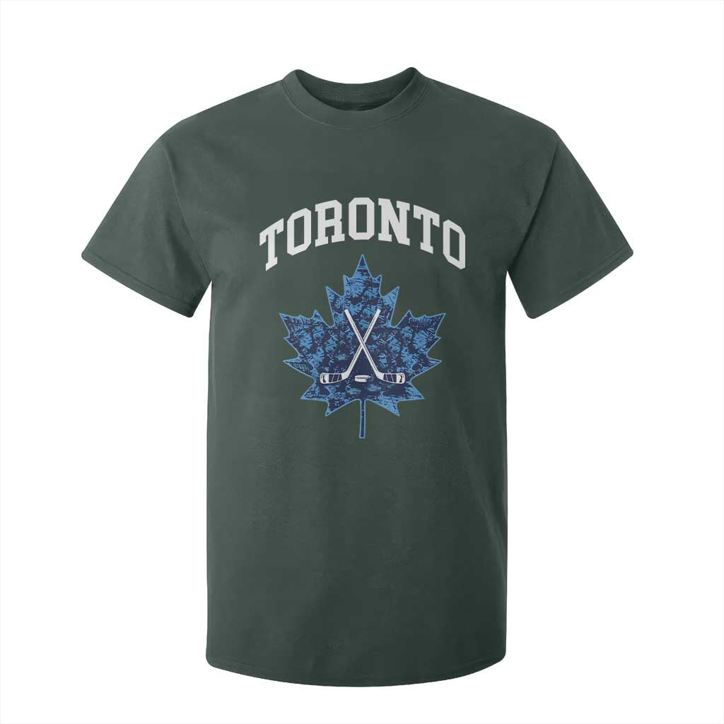 Vintage Canada Hockey T Shirt For Kid Maple Leafs TS10 Dark Forest Green Print Your Wear
