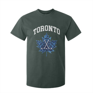 Vintage Canada Hockey T Shirt For Kid Maple Leafs TS10 Dark Forest Green Print Your Wear