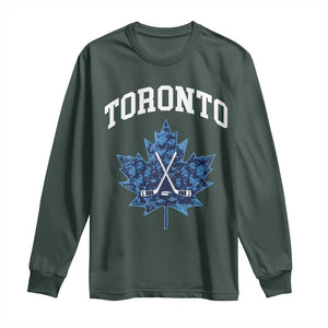 Vintage Canada Hockey Long Sleeve Shirt Maple Leafs TS10 Dark Forest Green Print Your Wear