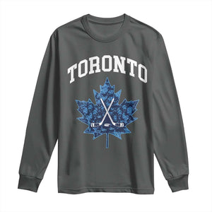 Vintage Canada Hockey Long Sleeve Shirt Maple Leafs TS10 Dark Heather Print Your Wear