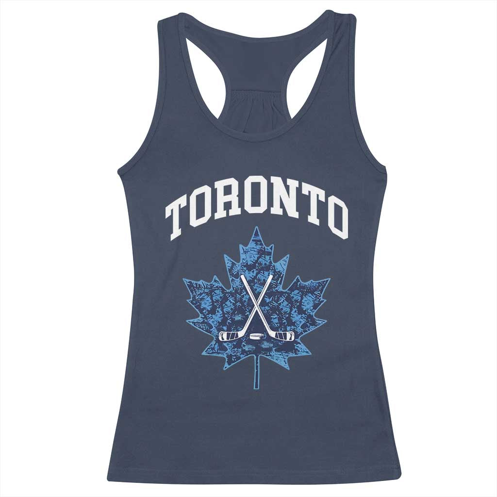 Vintage Canada Hockey Racerback Tank Top Maple Leafs TS10 Navy Print Your Wear