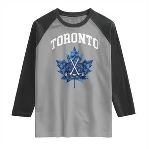 Vintage Canada Hockey Raglan Shirt Maple Leafs TS10 Sport Gray Black Print Your Wear