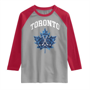 Vintage Canada Hockey Raglan Shirt Maple Leafs TS10 Sport Gray Red Print Your Wear