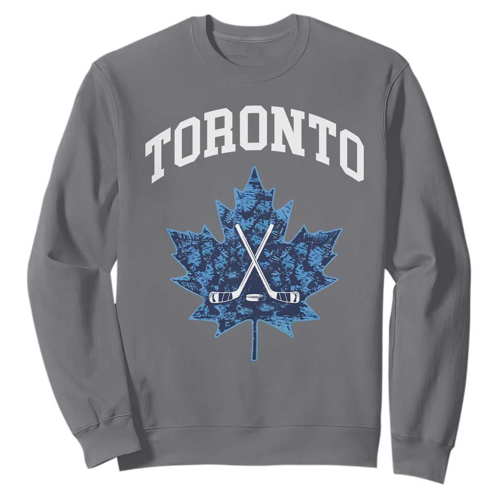 Vintage Canada Hockey Sweatshirt Maple Leafs TS10 Charcoal Print Your Wear