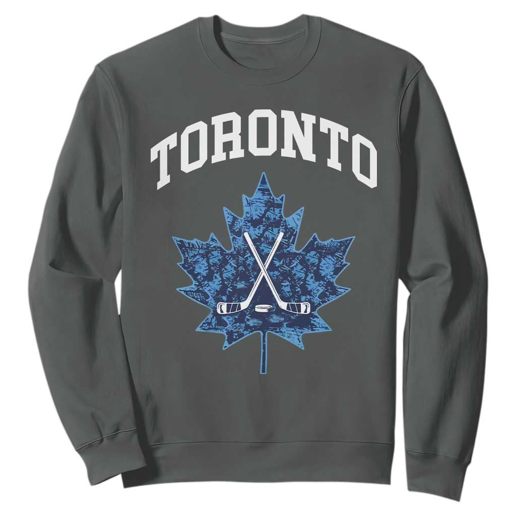 Vintage Canada Hockey Sweatshirt Maple Leafs TS10 Dark Heather Print Your Wear
