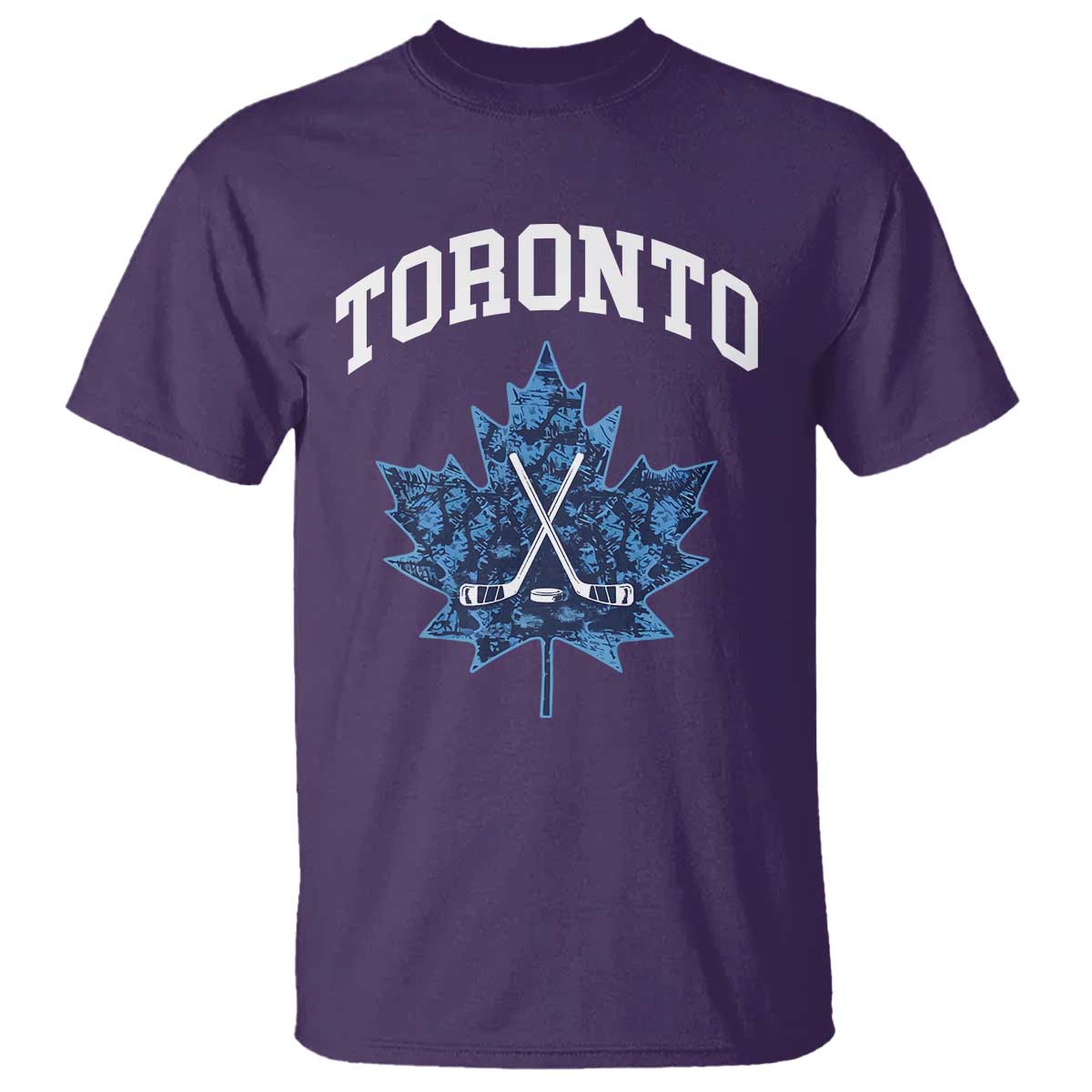 Vintage Canada Hockey T Shirt Maple Leafs TS10 Purple Print Your Wear