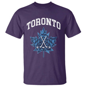 Vintage Canada Hockey T Shirt Maple Leafs TS10 Purple Print Your Wear