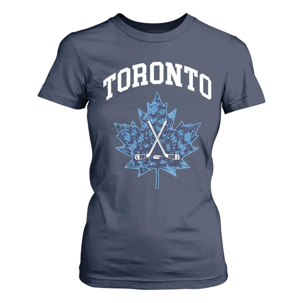 Vintage Canada Hockey T Shirt For Women Maple Leafs TS10 Navy Print Your Wear