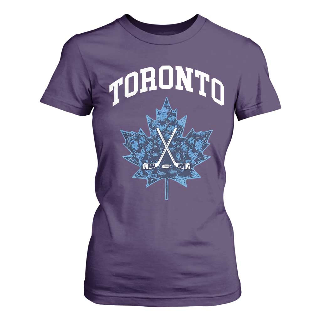Vintage Canada Hockey T Shirt For Women Maple Leafs TS10 Purple Print Your Wear