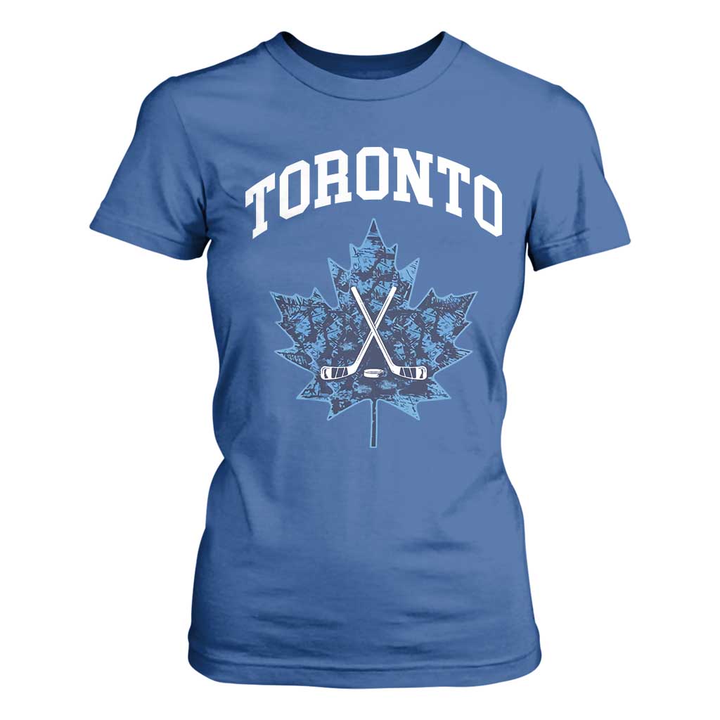 Vintage Canada Hockey T Shirt For Women Maple Leafs TS10 Royal Blue Print Your Wear