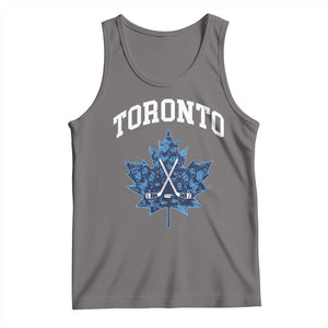 Vintage Canada Hockey Tank Top Maple Leafs TS10 Deep Heather Print Your Wear
