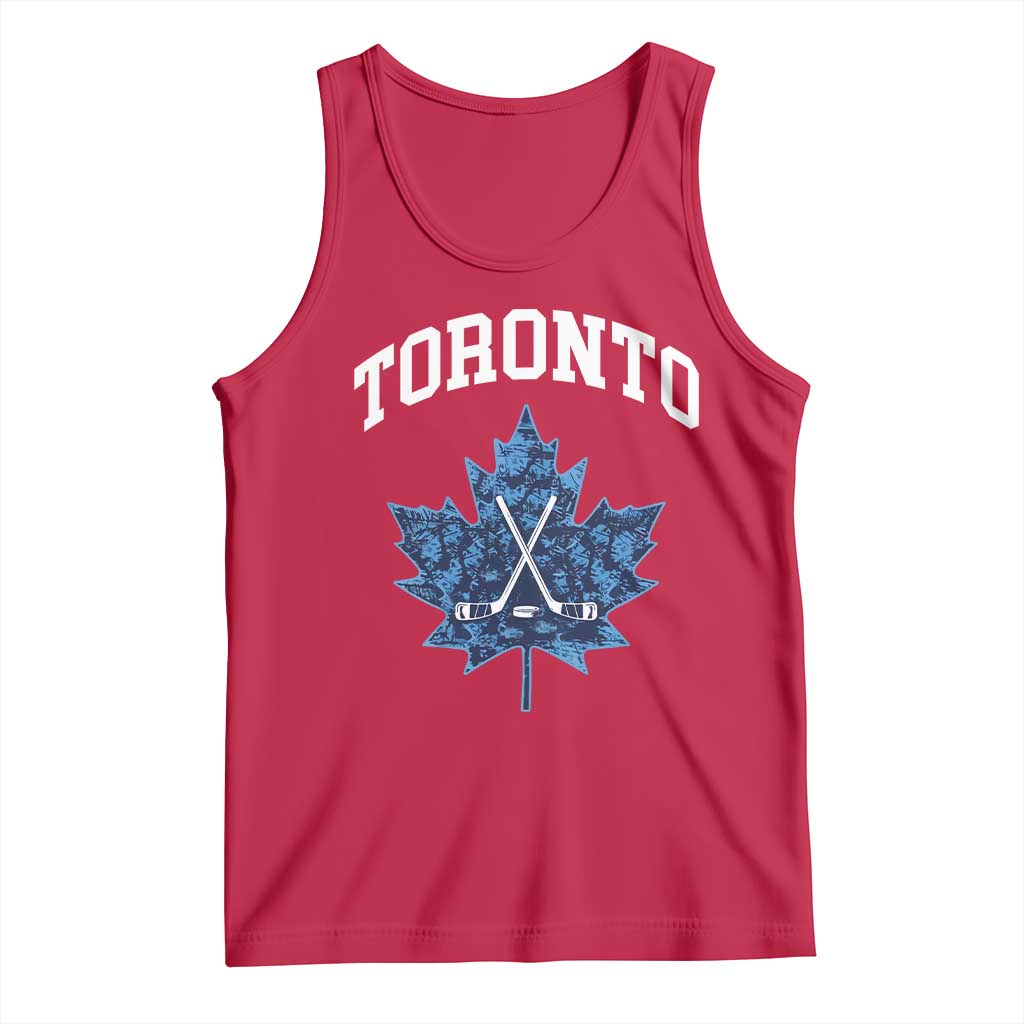 Vintage Canada Hockey Tank Top Maple Leafs TS10 Red Print Your Wear