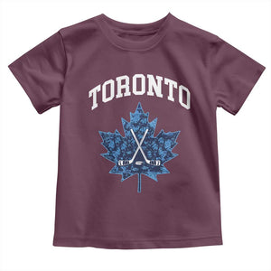 Vintage Canada Hockey Toddler T Shirt Maple Leafs TS10 Maroon Print Your Wear