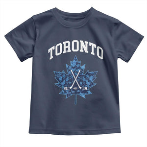 Vintage Canada Hockey Toddler T Shirt Maple Leafs TS10 Navy Print Your Wear