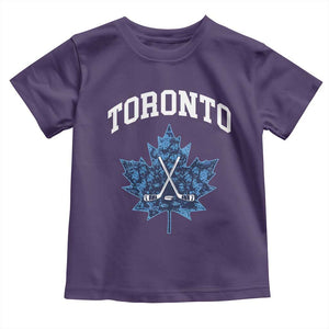 Vintage Canada Hockey Toddler T Shirt Maple Leafs TS10 Purple Print Your Wear