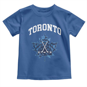 Vintage Canada Hockey Toddler T Shirt Maple Leafs TS10 Royal Blue Print Your Wear