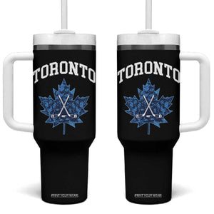 Vintage Canada Hockey Tumbler With Handle Maple Leafs TS10 One Size: 40 oz Black Print Your Wear