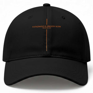 Fatherhood Is Kingdom Work Baseball Cap Vintage Christian Dad Cross