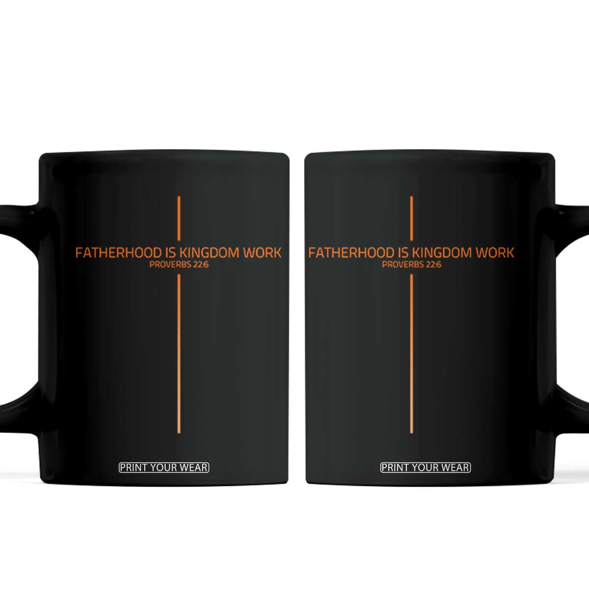 Fatherhood Is Kingdom Work Coffee Mug Vintage Christian Dad Cross