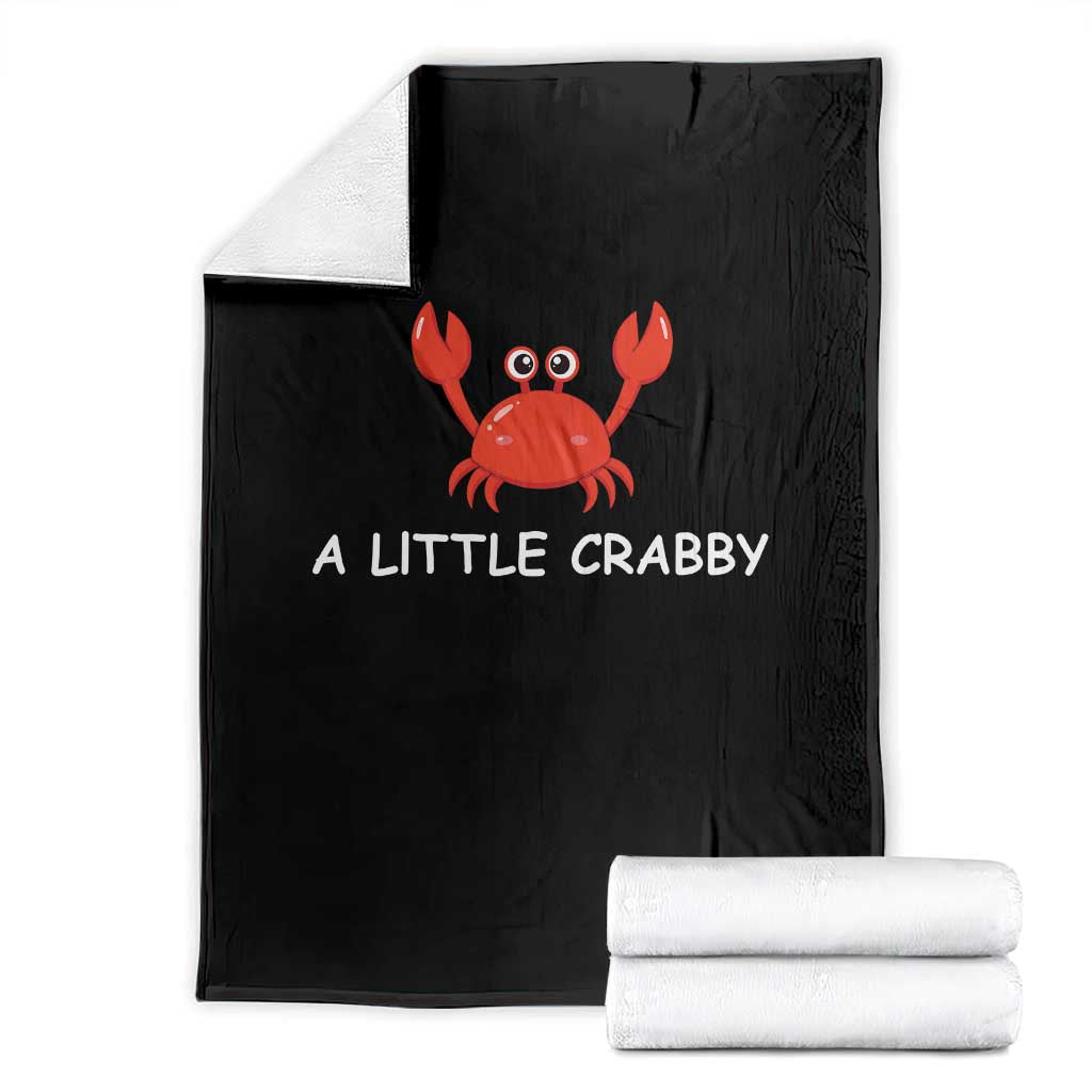 A Little Crabby Throw Blanket Minimalist Beach Meme Summer Aesthetic