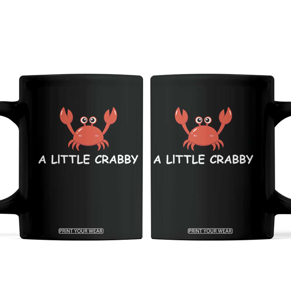 A Little Crabby Coffee Mug Minimalist Beach Meme Summer Aesthetic TS10 Black Print Your Wear