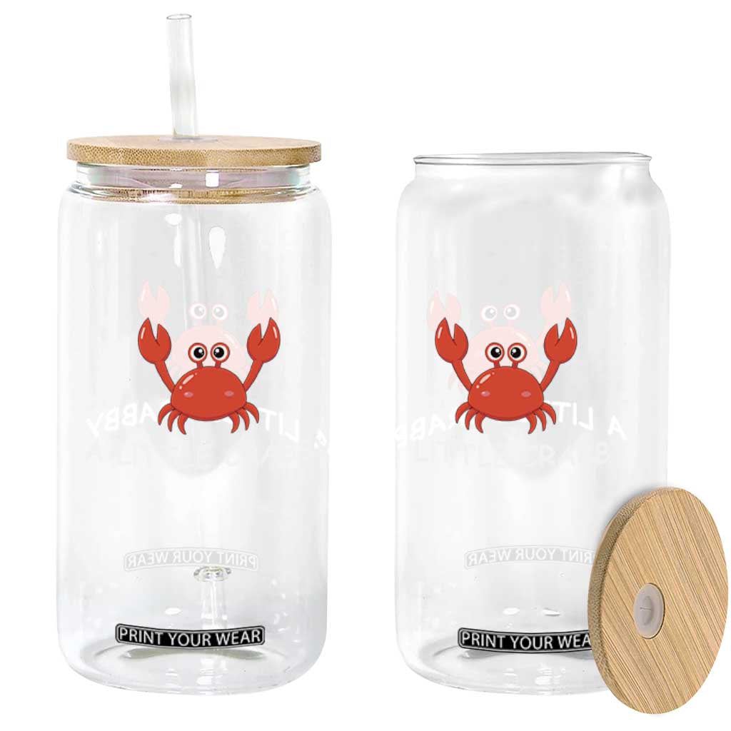 A Little Crabby Glass Can Minimalist Beach Meme Summer Aesthetic