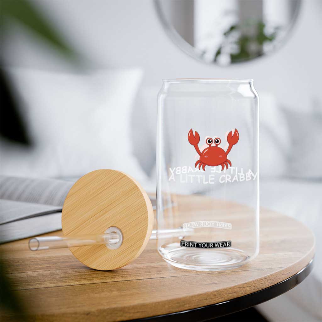 A Little Crabby Glass Can Minimalist Beach Meme Summer Aesthetic
