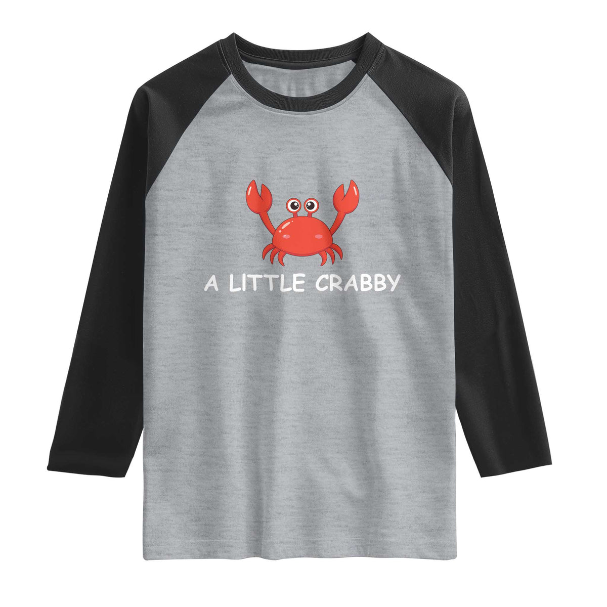 A Little Crabby Raglan Shirt Minimalist Beach Meme Summer Aesthetic