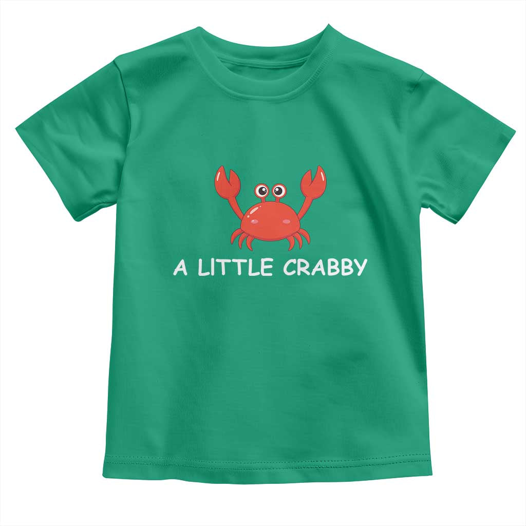 A Little Crabby Toddler T Shirt Minimalist Beach Meme Summer Aesthetic