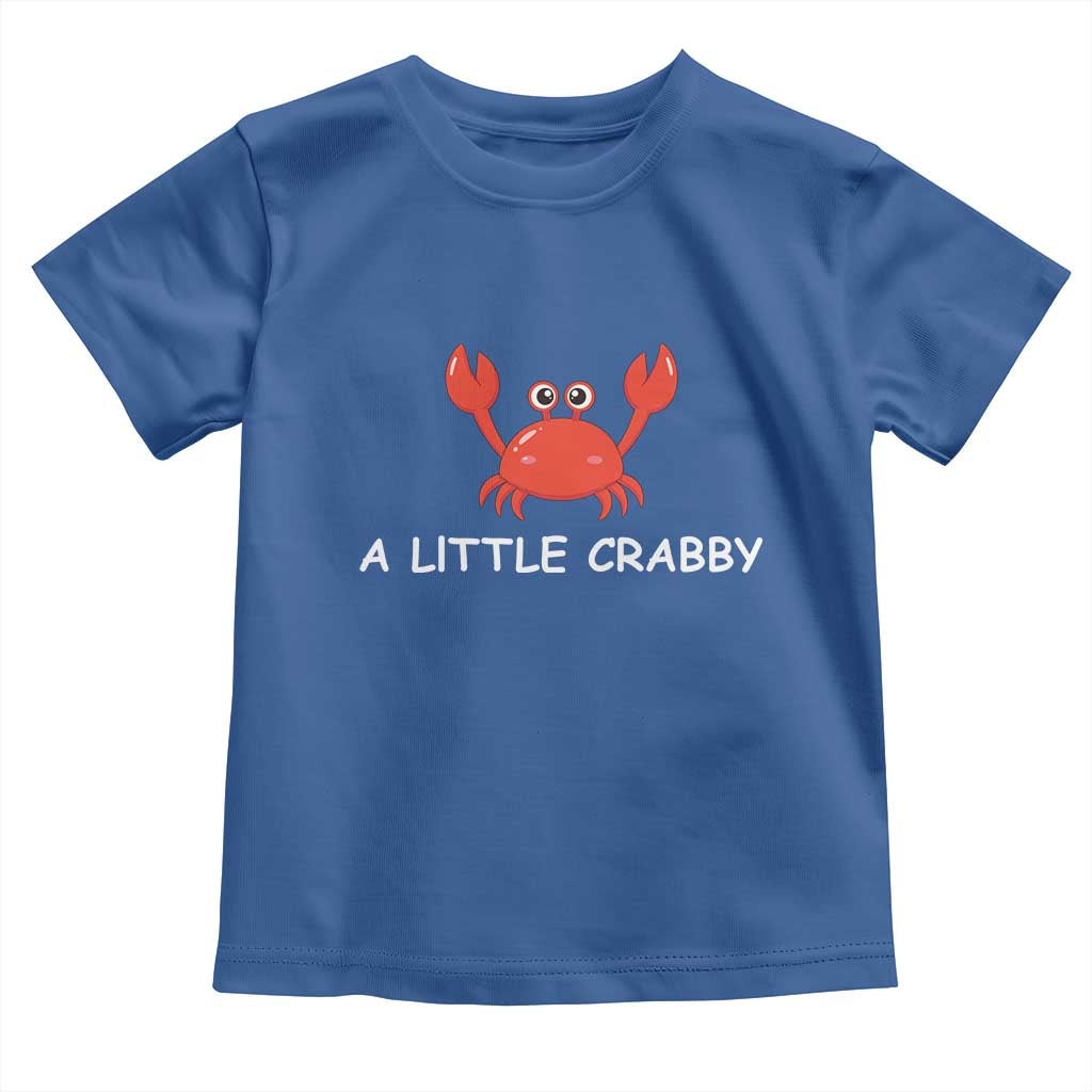 A Little Crabby Toddler T Shirt Minimalist Beach Meme Summer Aesthetic