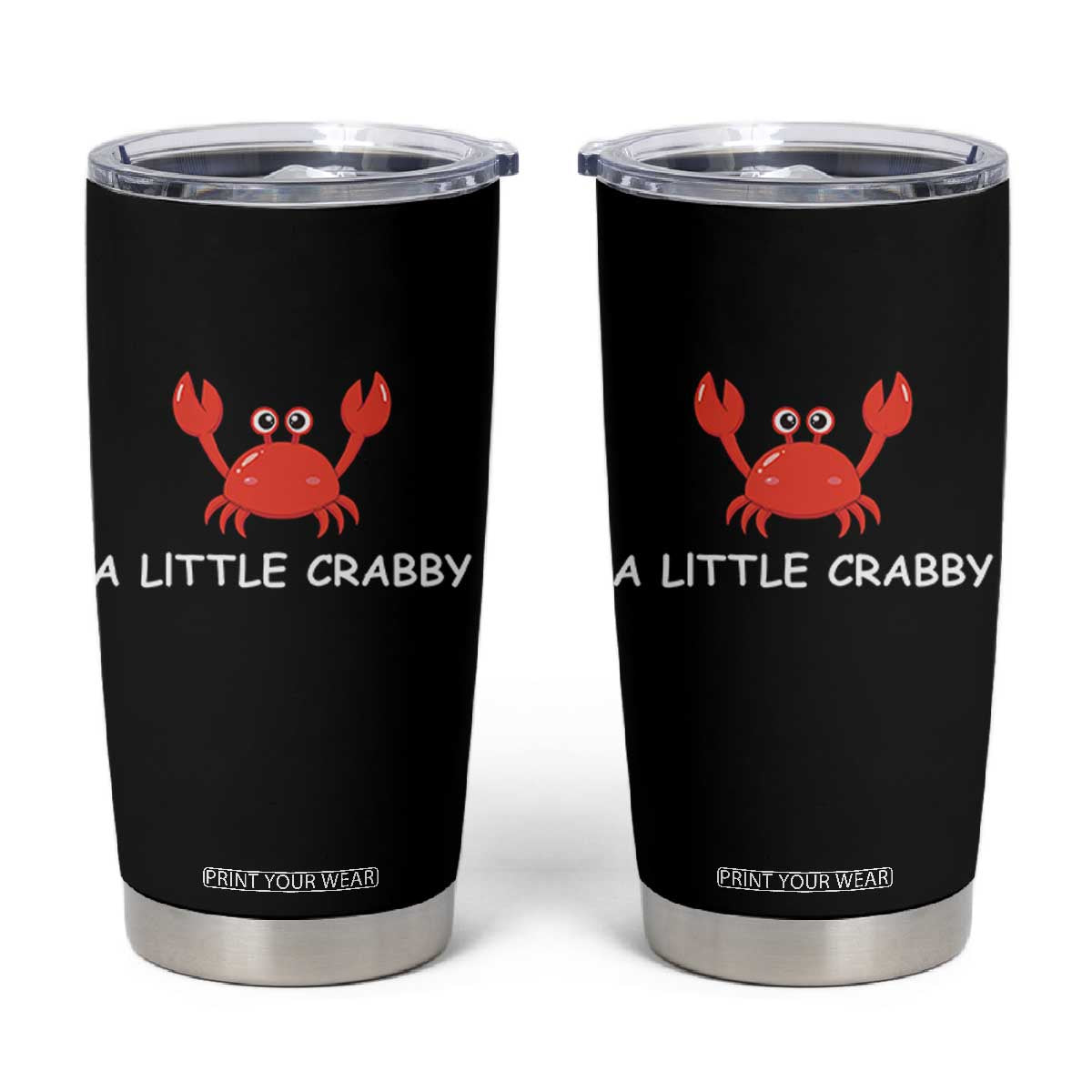 A Little Crabby Tumbler Cup Minimalist Beach Meme Summer Aesthetic