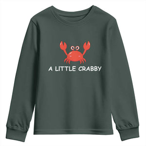 A Little Crabby Youth Sweatshirt Minimalist Beach Meme Summer Aesthetic