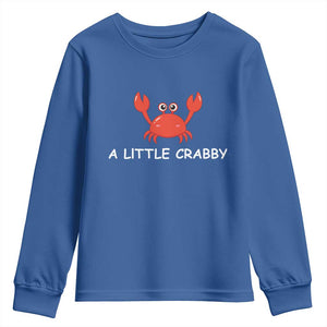 A Little Crabby Youth Sweatshirt Minimalist Beach Meme Summer Aesthetic