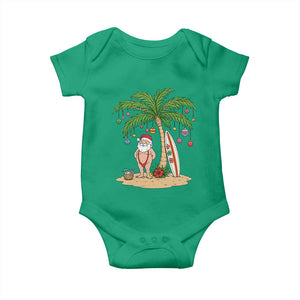Funny Christmas In July Beach Baby Onesie Mankini Santa Summer Swimsuit Summer Holiday Vacation Graphic TS10 Irish Green Print Your Wear