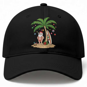Funny Christmas In July Beach Baseball Cap Mankini Santa Summer Swimsuit Summer Holiday Vacation Graphic TS10 Print Your Wear