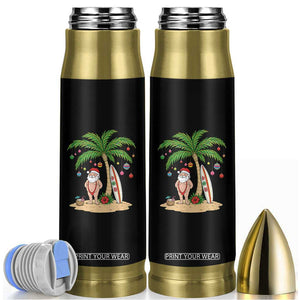 Funny Christmas In July Beach Bullet Tumbler Mankini Santa Summer Swimsuit Summer Holiday Vacation Graphic TS10 Black Print Your Wear