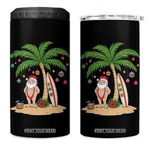 Funny Christmas In July Beach 4 in 1 Can Cooler Tumbler Mankini Santa Summer Swimsuit Summer Holiday Vacation Graphic TS10 One Size: 16 oz Black Print Your Wear