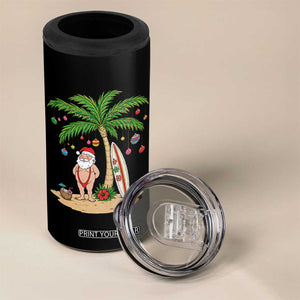 Funny Christmas In July Beach 4 in 1 Can Cooler Tumbler Mankini Santa Summer Swimsuit Summer Holiday Vacation Graphic TS10 Print Your Wear