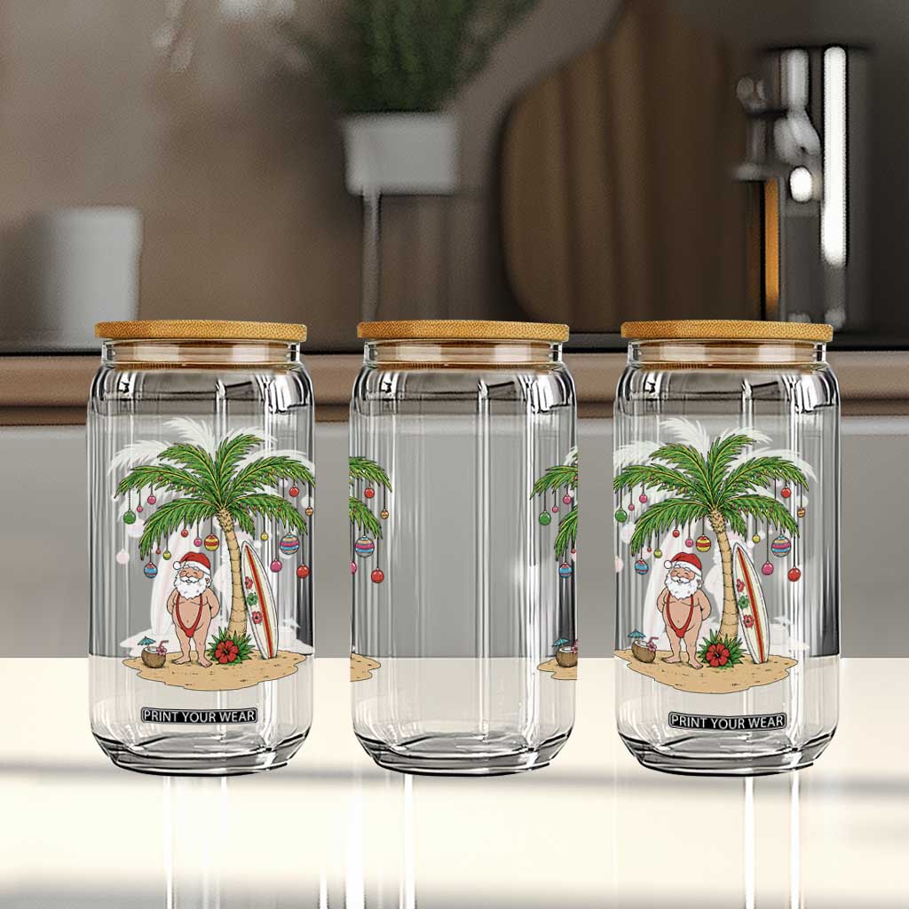 Funny Christmas In July Beach Glass Can Mankini Santa Summer Swimsuit Summer Holiday Vacation Graphic TS10 Print Your Wear