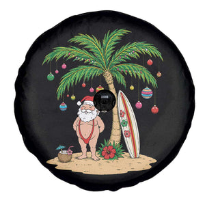Funny Christmas In July Beach Spare Tire Cover Mankini Santa Summer Swimsuit Summer Holiday Vacation Graphic TS10 Print Your Wear