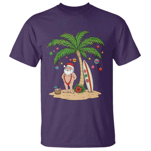 Funny Christmas In July Beach T Shirt Mankini Santa Summer Swimsuit Summer Holiday Vacation Graphic TS10 Purple Print Your Wear