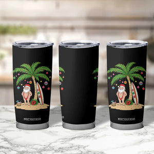 Funny Christmas In July Beach Tumbler Cup Mankini Santa Summer Swimsuit Summer Holiday Vacation Graphic TS10 Print Your Wear