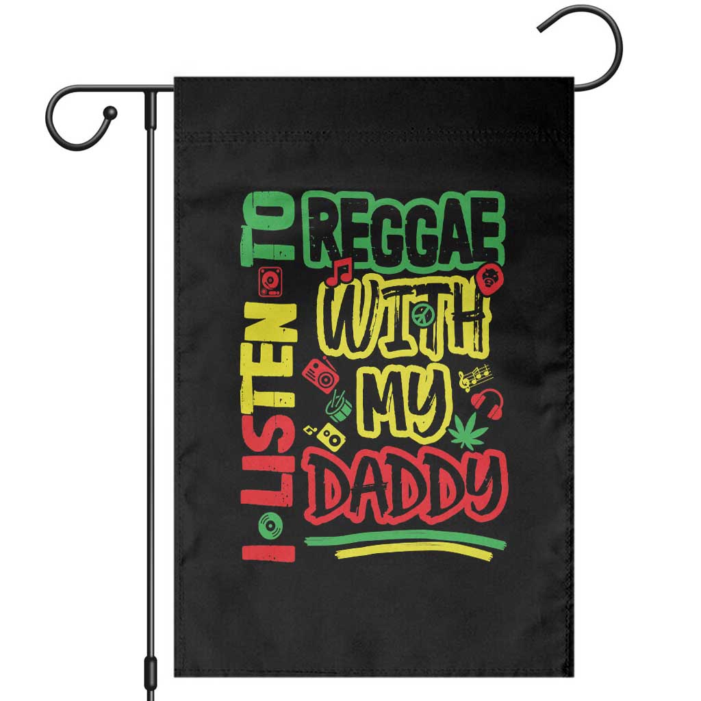 Rasta Baby Garden Flag I Listen to Reggae with My Daddy TS10 Black Print Your Wear
