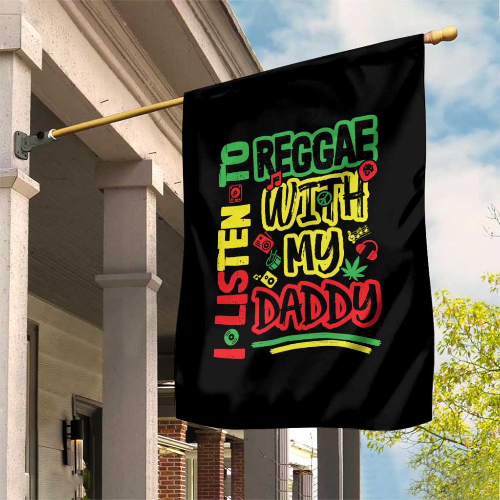 Rasta Baby Garden Flag I Listen to Reggae with My Daddy TS10 Print Your Wear
