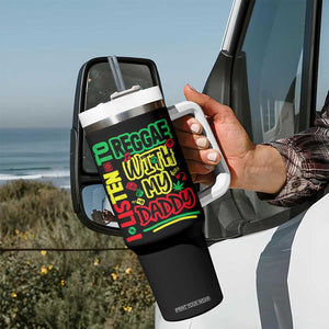 Rasta Baby Tumbler With Handle I Listen to Reggae with My Daddy TS10 Print Your Wear
